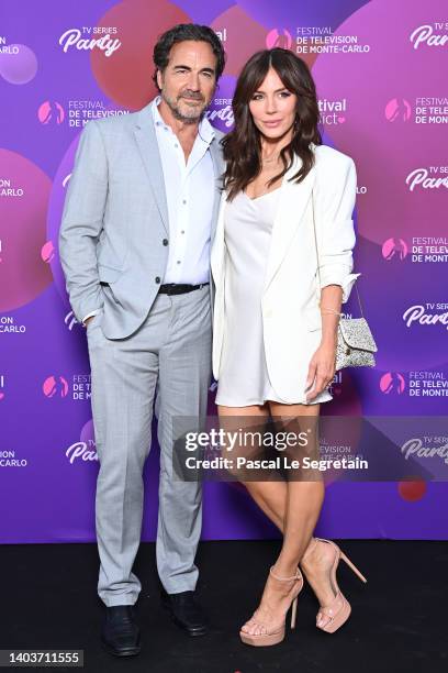 Thorsten Kaye and Krista Allen attend the Party photocall during the 61st Monte Carlo TV Festival at the Fairmont Hotel on June 18, 2022 in...
