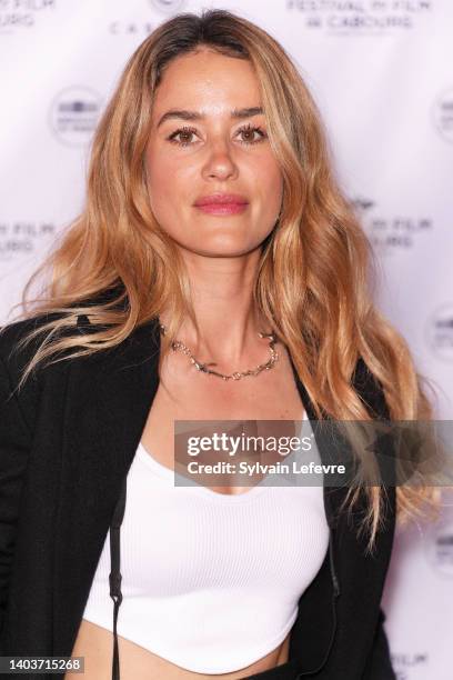 Alice David attends the closing ceremony during the 36th Cabourg Film Festival on June 18, 2022 in Cabourg, France.