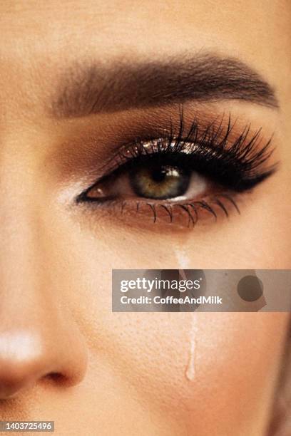 emotional beautiful woman - eyes crying stock pictures, royalty-free photos & images