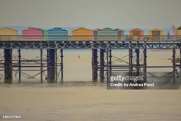 hastings old pier, hastings, east sussex, united kingdom - hastings stock pictures, royalty-free photos & images
