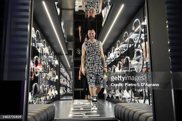 Philipp Plein is seen at the presentation of the SS23 Plein Sport collection during the Milan Fashion Week S/S 2023 on June 18, 2022 in Milan, Italy.