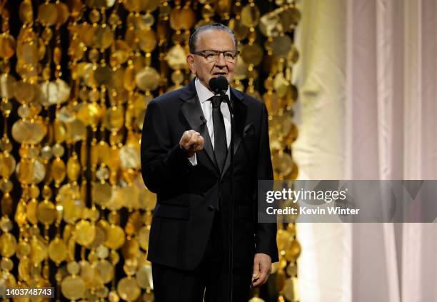 Judge Frank Caprio speaks onstage during the 2022 Creative Arts & Lifestyle Emmys at Pasadena Convention Center on June 18, 2022 in Pasadena,...