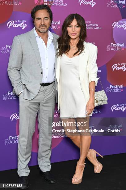 Thorsten Kaye and Krista Allen attend the Party photocall during the 61st Monte Carlo TV Festival on June 18, 2022 in Monte-Carlo, Monaco.