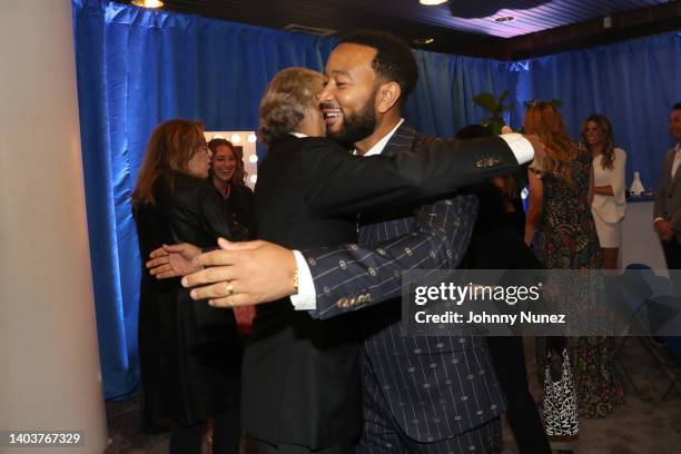 Al Sharpton and John Legend attend the "Loudmouth" documentary premiere during the 2022 Tribeca Festival at BMCC Tribeca PAC on June 18, 2022 in New...