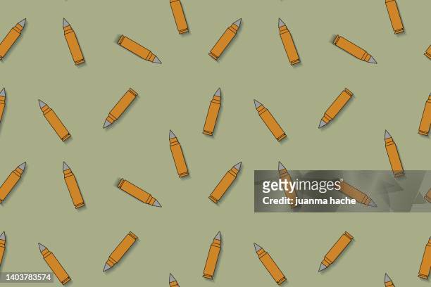 illustration with symbols of war. assault rifle bullets. seamless pattern - murder icon stock pictures, royalty-free photos & images