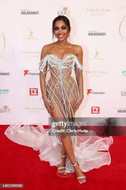 Maria Thattil attends the 62nd TV Week Logie Awards on June 19, 2022 in Gold Coast, Australia.