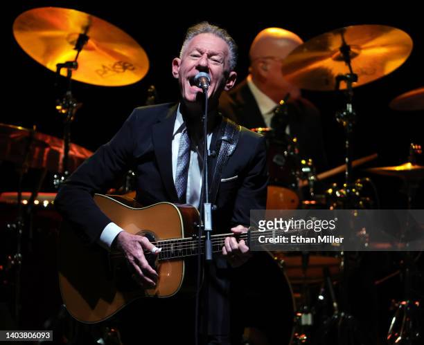 Recording artist Lyle Lovett and His Large Band performs at The Theater at Virgin Hotels Las Vegas on June 18, 2022 in Las Vegas, Nevada.