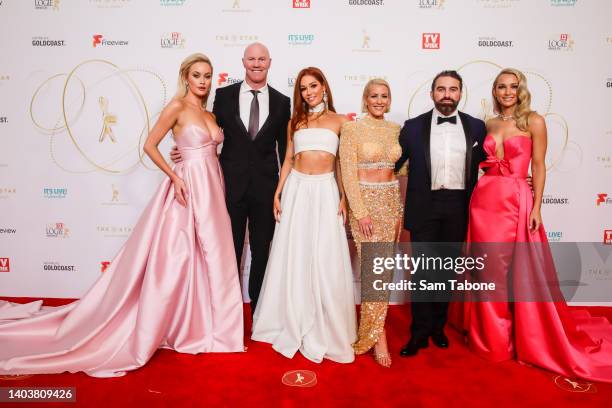 Simone Holtznagel , Barry Hall, Erin McNaught, Riana Crehan, Ant Middleton and Anna Heinrich attends the 62nd TV Week Logie Awards at the Gold Coast...