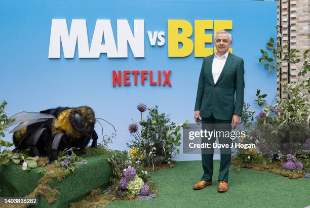 Rowan Atkinson attends the UK Premiere of "Man Vs Bee" at Everyman Borough Yards on June 19, 2022 in London, England.