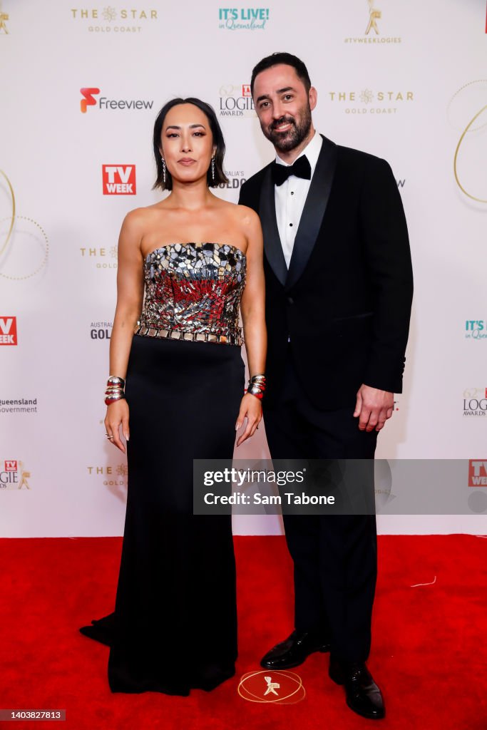 Melissa Leong and Andy Allen attends the 62nd TV Week Logie Awards at