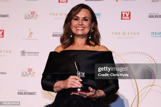 Most Outstanding News Coverage or Public Affairs Report . Lisa Wilkinson from The Project poses at the 62nd TV Week Logie Awards on June 19, 2022 in...