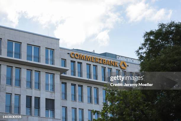 The exterior of a Commerzbank store photographed on June 14, 2022 in Berlin, Germany.