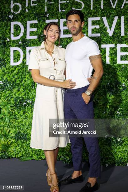 Rachel Legrain-Trapani and Valentin Leonard attend The "Pekin Express" Photocall as part of the 61st Monte Carlo TV Festival At The Grimaldi Forum on...