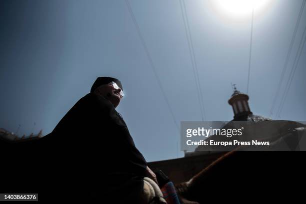 Town crier during the celebration of Corpus Christi in the center of Valencia, on 19 June, 2022 in Valencia, Valencian Community, Spain. Corpus...