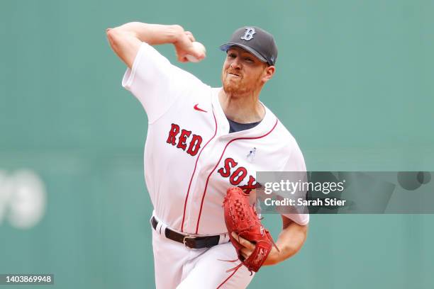 Nick Pivetta of the Boston Red Sox pitches during the first inning against the St. Louis Cardinals at Fenway Park on June 19, 2022 in Boston,...