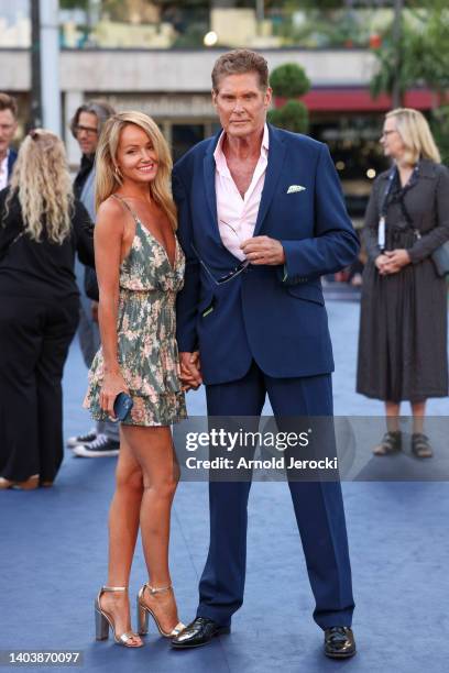 David Hasselhoff and wife Hayley Roberts attends ' Z Network ' Photocall as part of the 61st Monte Carlo TV Festival At The Grimaldi Forum on June...