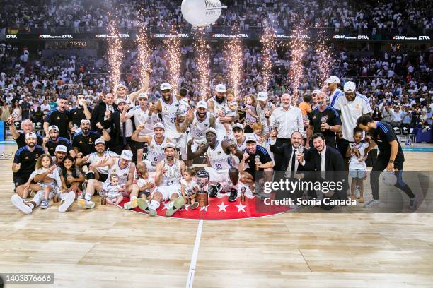 Real Madrid win the Liga Endesa 2021/2022 at Wizink Center on June 19, 2022 in Madrid, Spain.