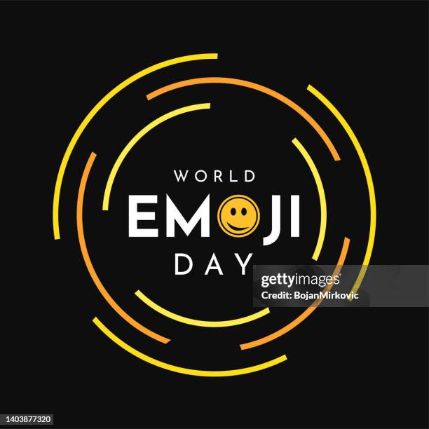 world emoji day poster. vector - world emoji day stock illustrations