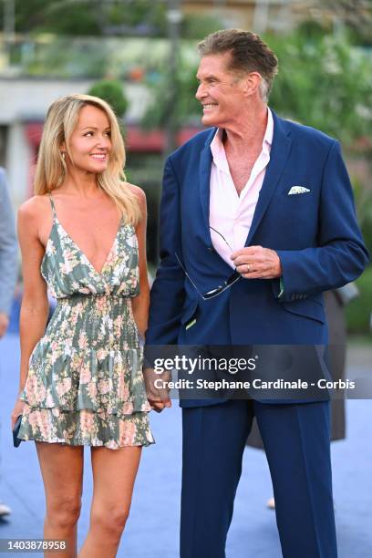 David Hasselhoff and wife Hayley Roberts attend the 'Ze Network' Photocall as part of the 61st Monte Carlo TV Festival At The Grimaldi Forum on June...