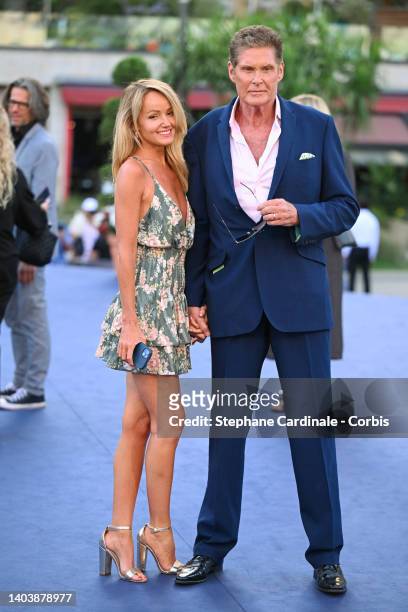David Hasselhoff and wife Hayley Roberts attend the 'Ze Network' Photocall as part of the 61st Monte Carlo TV Festival At The Grimaldi Forum on June...