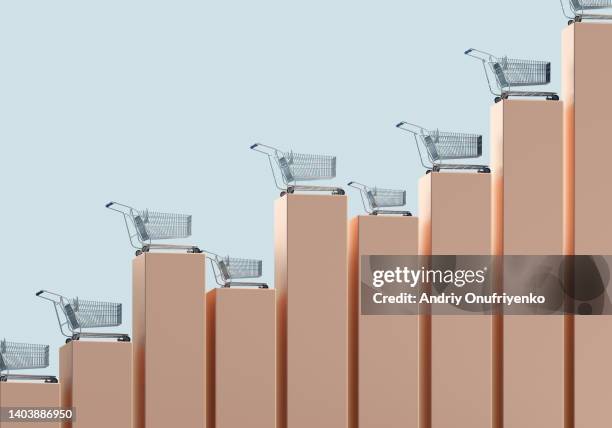 inflation chart - consumers retail photos et images de collection