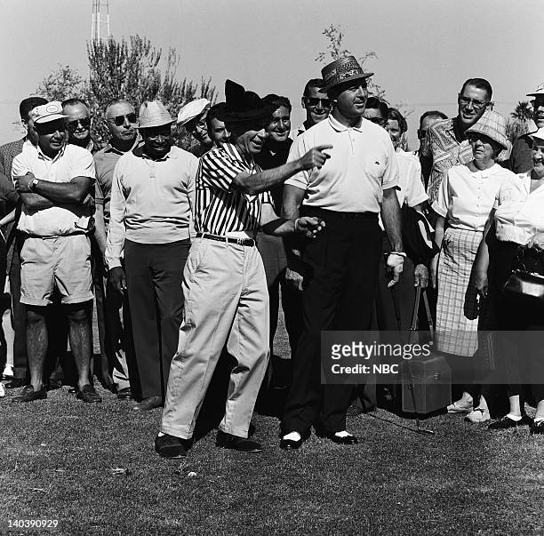 Air Date -- Pictured: Comedian, Harpo Marx, and host/pro-golfer, Sam Snead -- Photo by: Herb Ball/NBCU Photo Bank