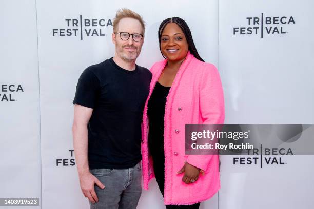 Josh Alexander and Ashley Sharpton attend the "Loudmouth" screening at the 2022 Tribeca Festival at Village East Cinema on June 19, 2022 in New York...