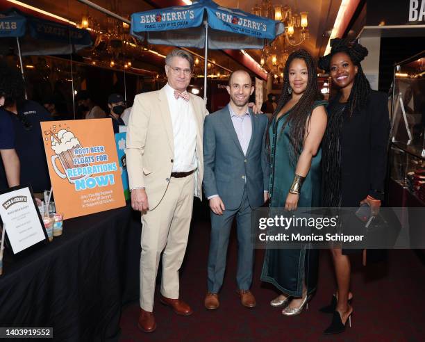 Whitney Dow, Ben Arnon, Robin Rue Simmons, and Erika Alexander attend A Juneteenth Celebration Featuring a Screening of "The Big Payback" at the...