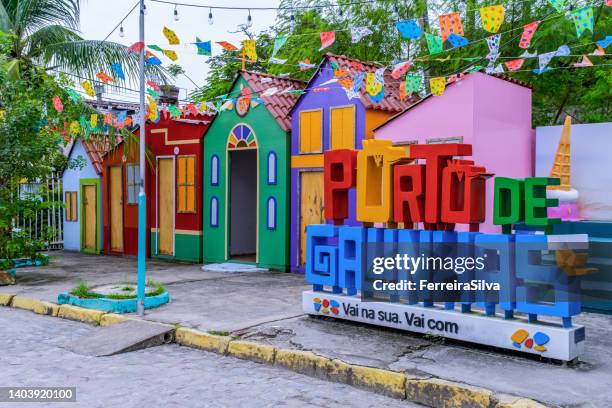 case di legno di porto de galinhas - brasil sergipe aracaju foto e immagini stock