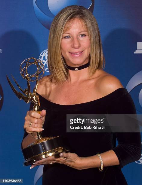 Emmy Winner Barbra Streisand backstage at the 53rd Emmy Awards Show, November 4, 2001 in Los Angeles, California.