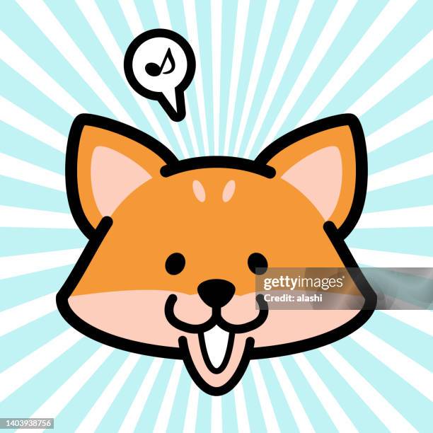 cute character design of the fox or shiba inu dog - cute shiba inu puppies stock illustrations