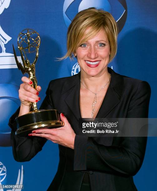 Emmy Winner Edie Falco backstage at the 53rd Emmy Awards Show, November 4, 2001 in Los Angeles, California.