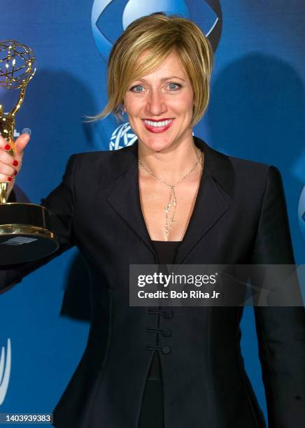 Emmy Winner Edie Falco backstage at the 53rd Emmy Awards Show, November 4, 2001 in Los Angeles, California.