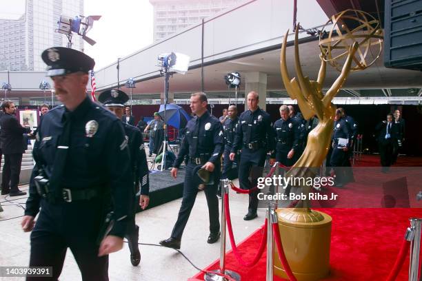 Members of Los Angeles Police Department at the 53rd Emmy Awards Show, November 4, 2001 in Los Angeles, California.