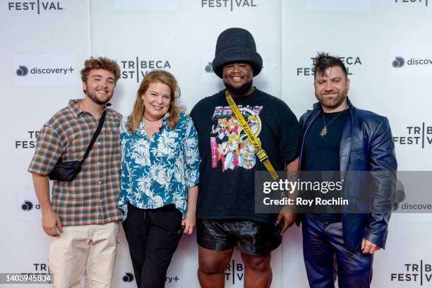 Danny McCreal, Catherine Curtin, DDM and Harris Doran attend LGTBQIA Shorts: See Me, Feel Me during the 2022 Tribeca Festival at Village East Cinema...