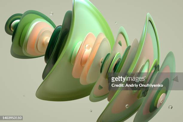 abstract multicoloured curved impulse - art of music live stock pictures, royalty-free photos & images