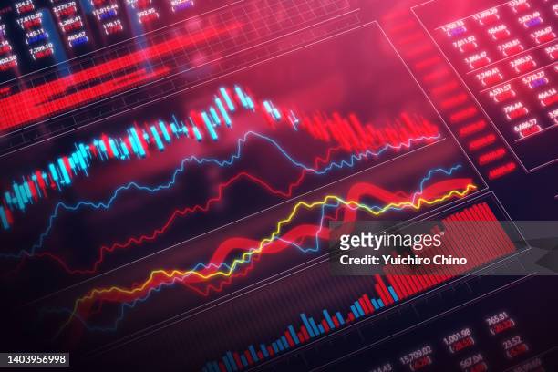stock market crash concept - recession foto e immagini stock