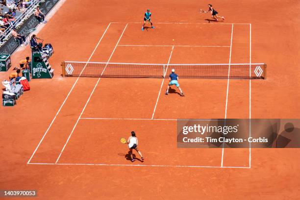 June 2. Ena Shibahara of Japan and Wesley Koolhof of the Netherlands in action while winning the final against Ulrikke Eikeri of Norway and Joren...