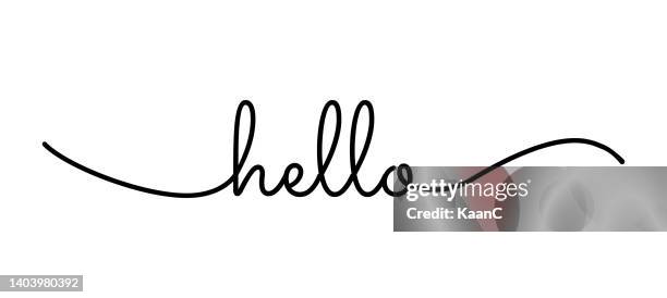 Lettering Composition Of Hello Vector Stock Illustration High-Res ...