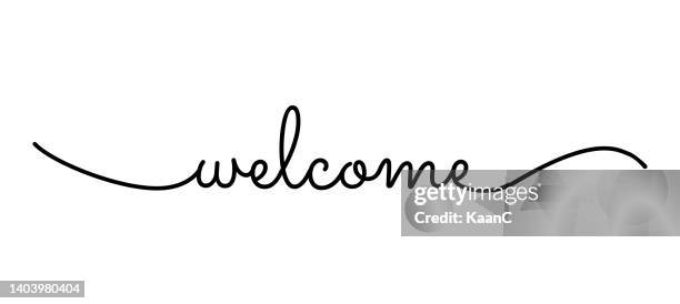 ilustrações de stock, clip art, desenhos animados e ícones de lettering composition of welcome vector stock illustration - welcome back phrase