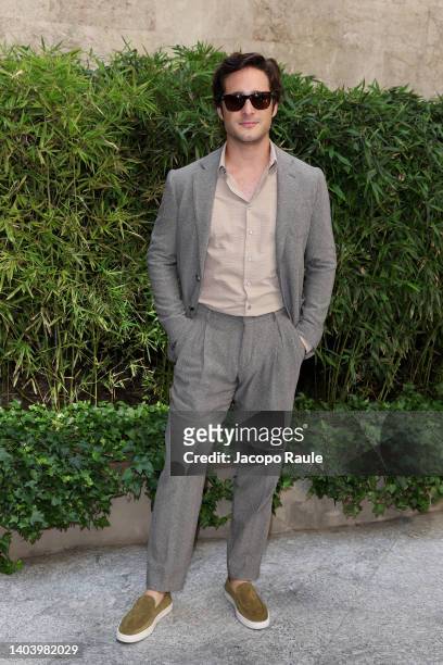 Diego Boneta is seen on the front row at the Giorgio Armani fashion show during the Milan Fashion Week S/S 2023 on June 20, 2022 in Milan, Italy.