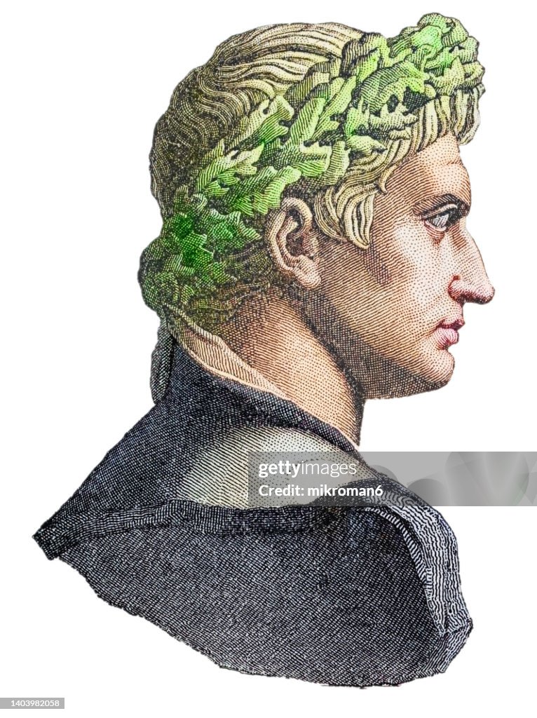 Roman First Portrait Of Caesar Augustus First Roman Emperor High-Res Stock Photo ...