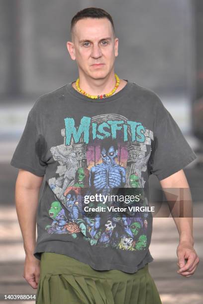 Fashion designer Jeremy Scott walks the runway during the Moschino Ready to Wear Spring/Summer 2023 fashion show as part of the Milan Men Fashion...