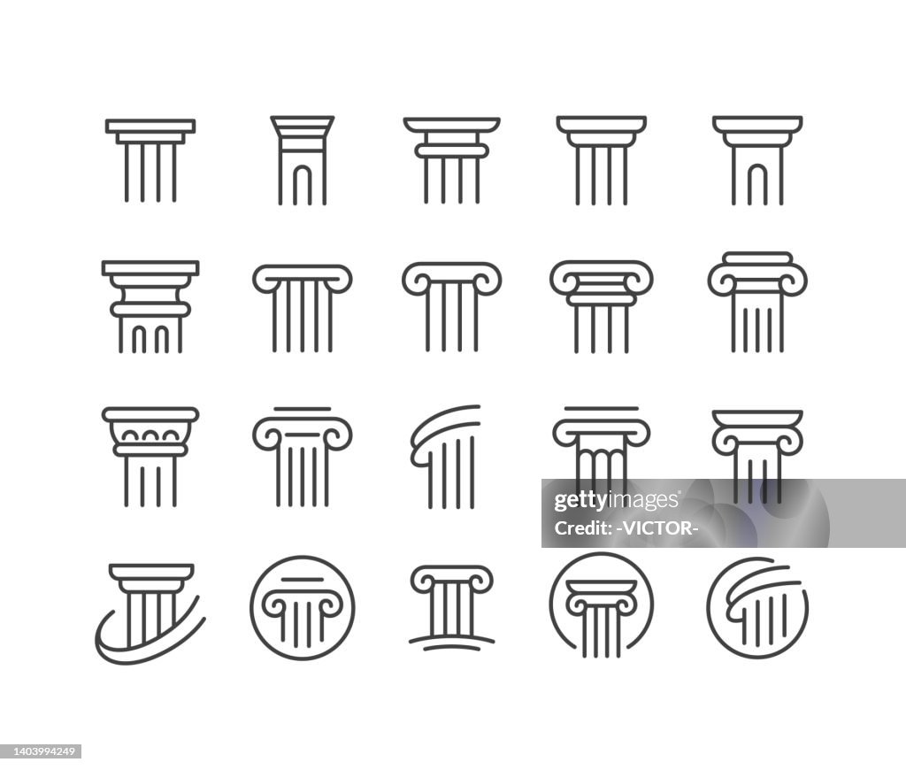 Ícones da coluna - Série clássica da linha