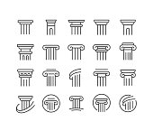 Column Icons - Classic Line Series