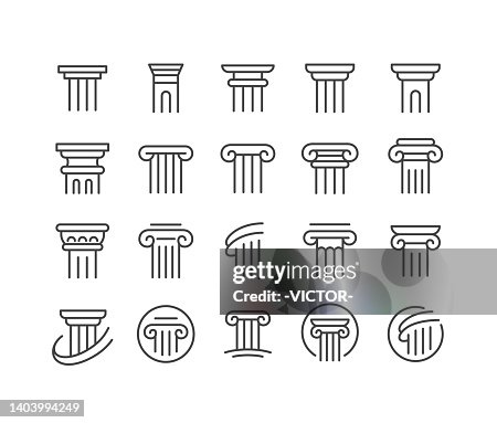 Column Icons - Classic Line Series Column Icons - Classic Line Series