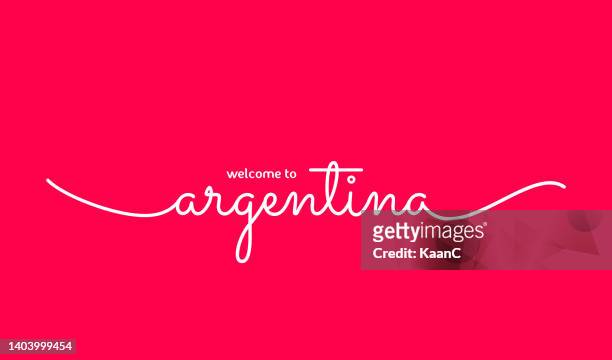 argentina is the most visited country in the world. handwriting country name. - adventure font stock illustrations