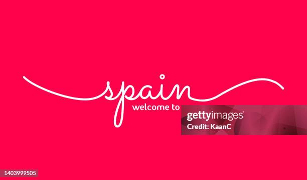 spain is the most visited country in the world. handwriting country name. - argentina barcelona stock illustrations