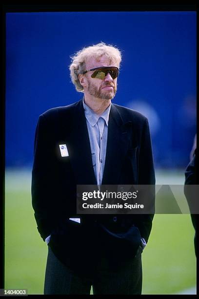 Nike CEO Phil Knight watches the San Diego Chargers vs Denver Broncos game at the Mile High Stadium in Denver, Colorado. The Broncos won 30-27....