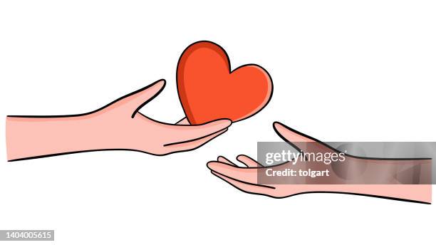 ilustraciones, imágenes clip art, dibujos animados e iconos de stock de manos sosteniendo forma de corazón - charitable foundation